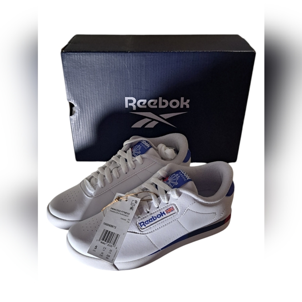 Reebok Princess Fitness White Training Shoes NEW Size 5